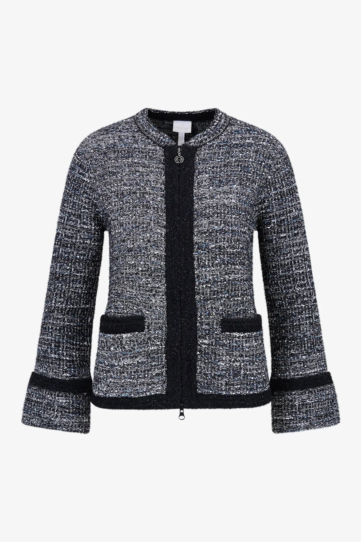 Strickjacke aus hochwertigem Materialmix 01