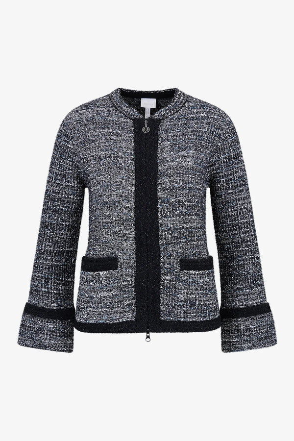 Strickjacke aus hochwertigem Materialmix 01