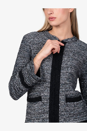 Strickjacke aus hochwertigem Materialmix 06
