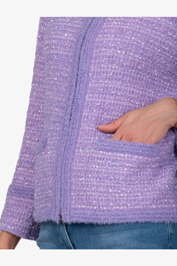Strickjacke aus hochwertigem Materialmix 07