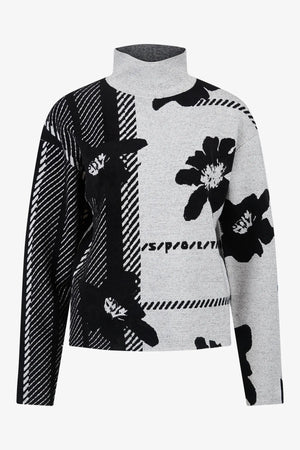 Pullover aus abstrahiertem Karo-Jacquard 01