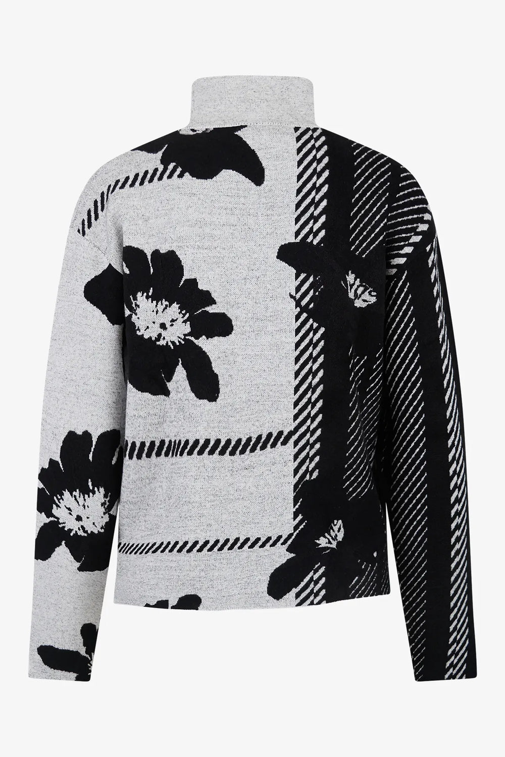 Pullover aus abstrahiertem Karo-Jacquard 01