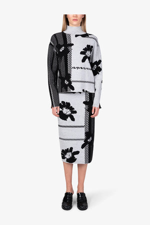 Pullover aus abstrahiertem Karo-Jacquard 03