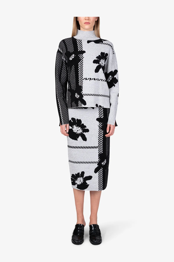 Pullover aus abstrahiertem Karo-Jacquard 03