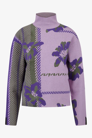 Pullover aus abstrahiertem Karo-Jacquard 01