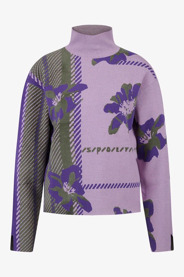 Pullover aus abstrahiertem Karo-Jacquard 01