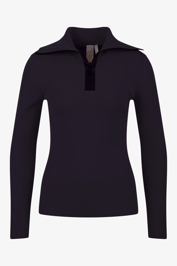 Pullover mit Troyer-Kragen 01