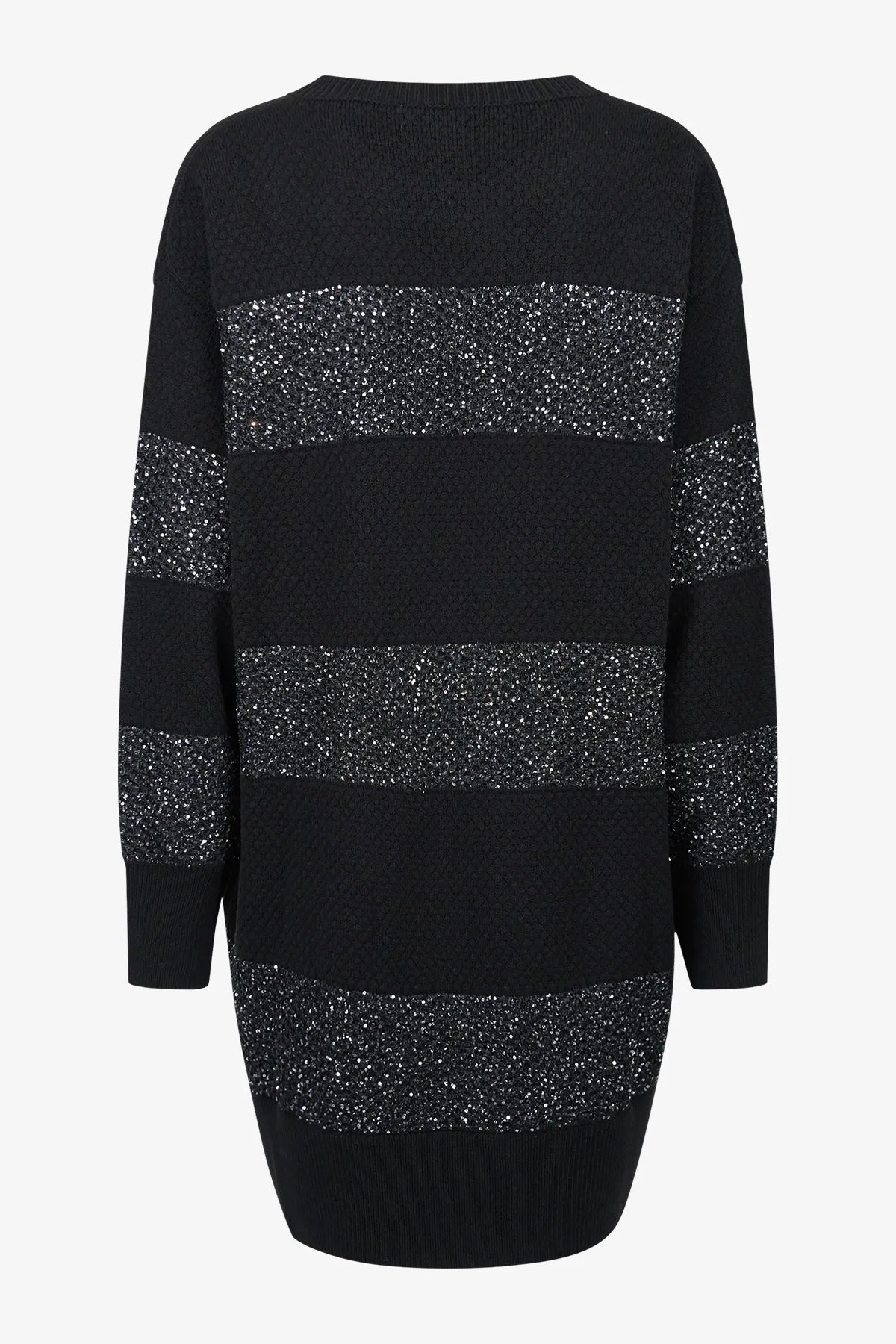 Long-Pullover mit Pailletten-Strick 02
