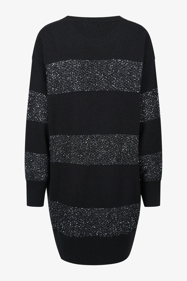Long-Pullover mit Pailletten-Strick 02