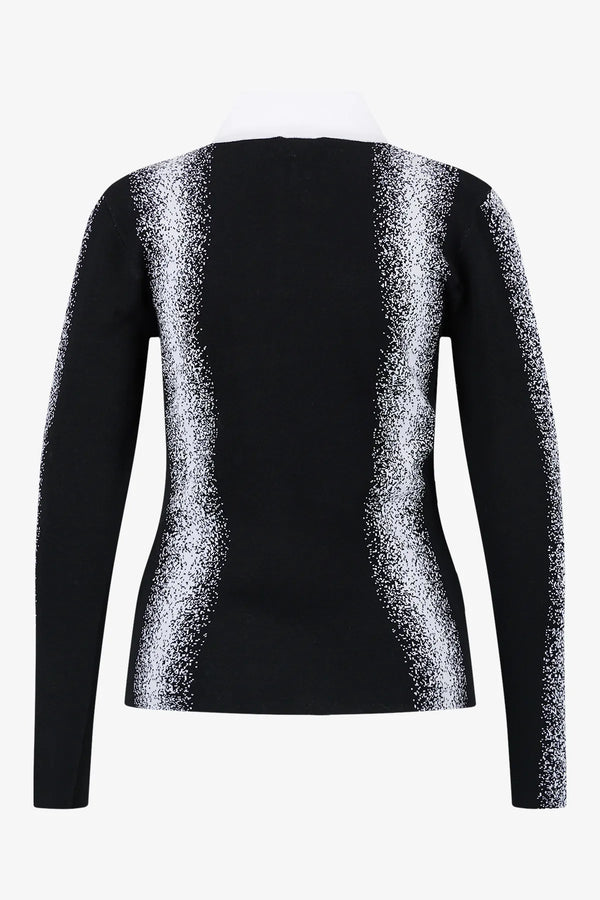 Zweifarbiger Strickpullover 02