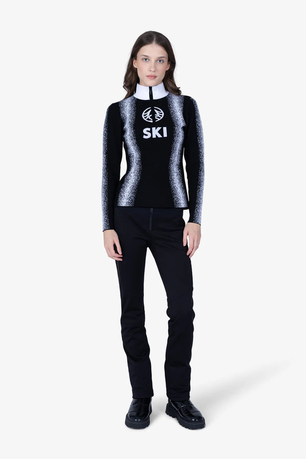 Zweifarbiger Strickpullover 03