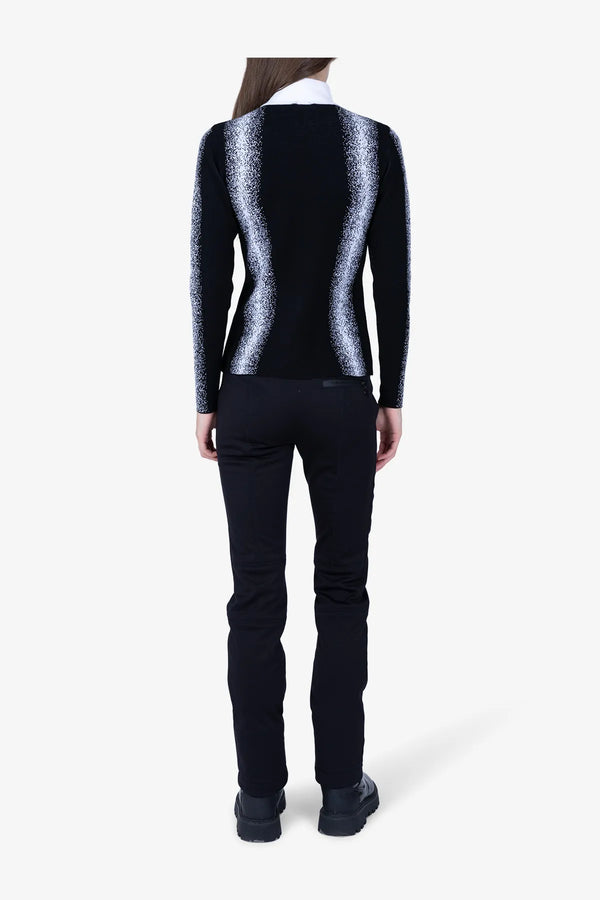 Zweifarbiger Strickpullover 05
