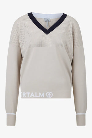 Funktionaler Pullover mit V-Ausschnitt 01