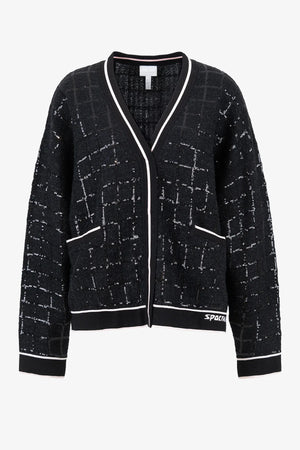 Fancy Woll-Strick-Jacke mit Lurex-Garn 01