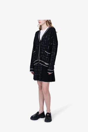 Fancy Woll-Strick-Jacke mit Lurex-Garn 04