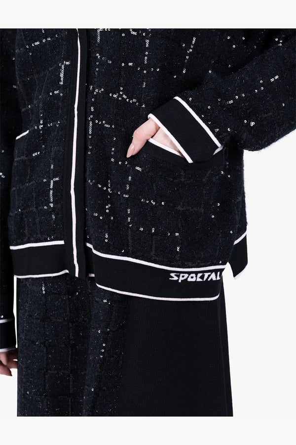Fancy Woll-Strick-Jacke mit Lurex-Garn 07