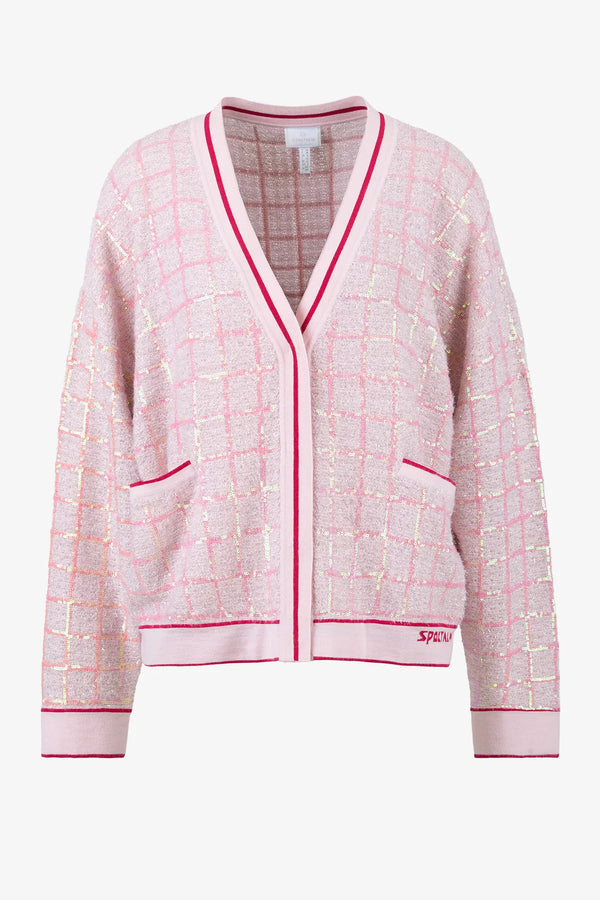 Fancy Woll-Strick-Jacke mit Lurex-Garn 01
