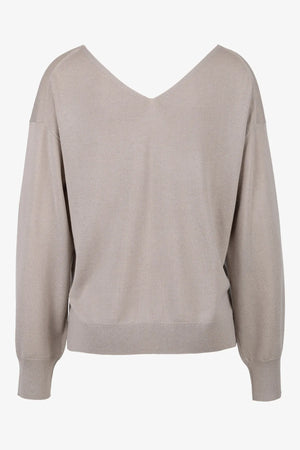 Einfarbiger Merino-Seiden-Kaschmir-Pulli 02
