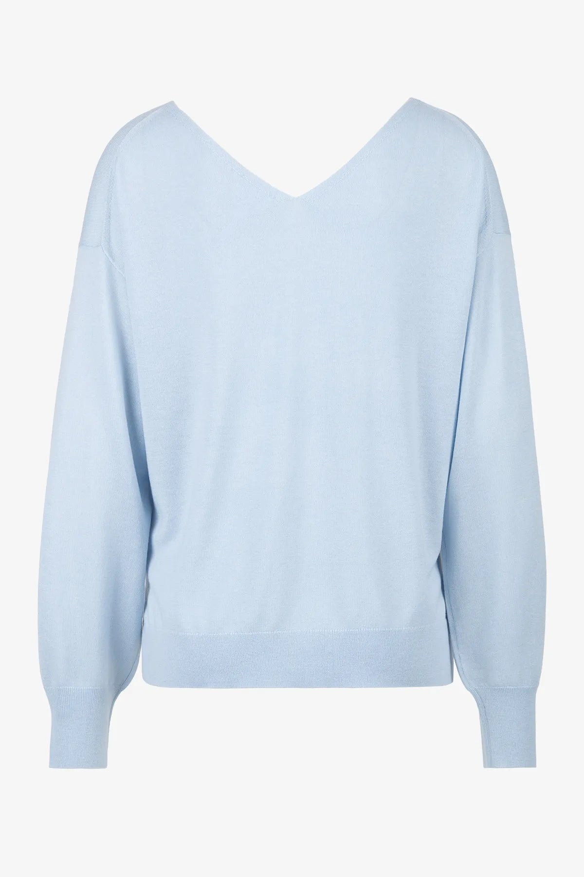 Einfarbiger Merino-Seiden-Kaschmir-Pulli 02