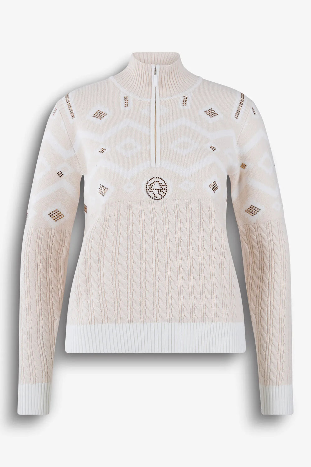 Pullover in Jacquard-Zopfmuster Strick 01