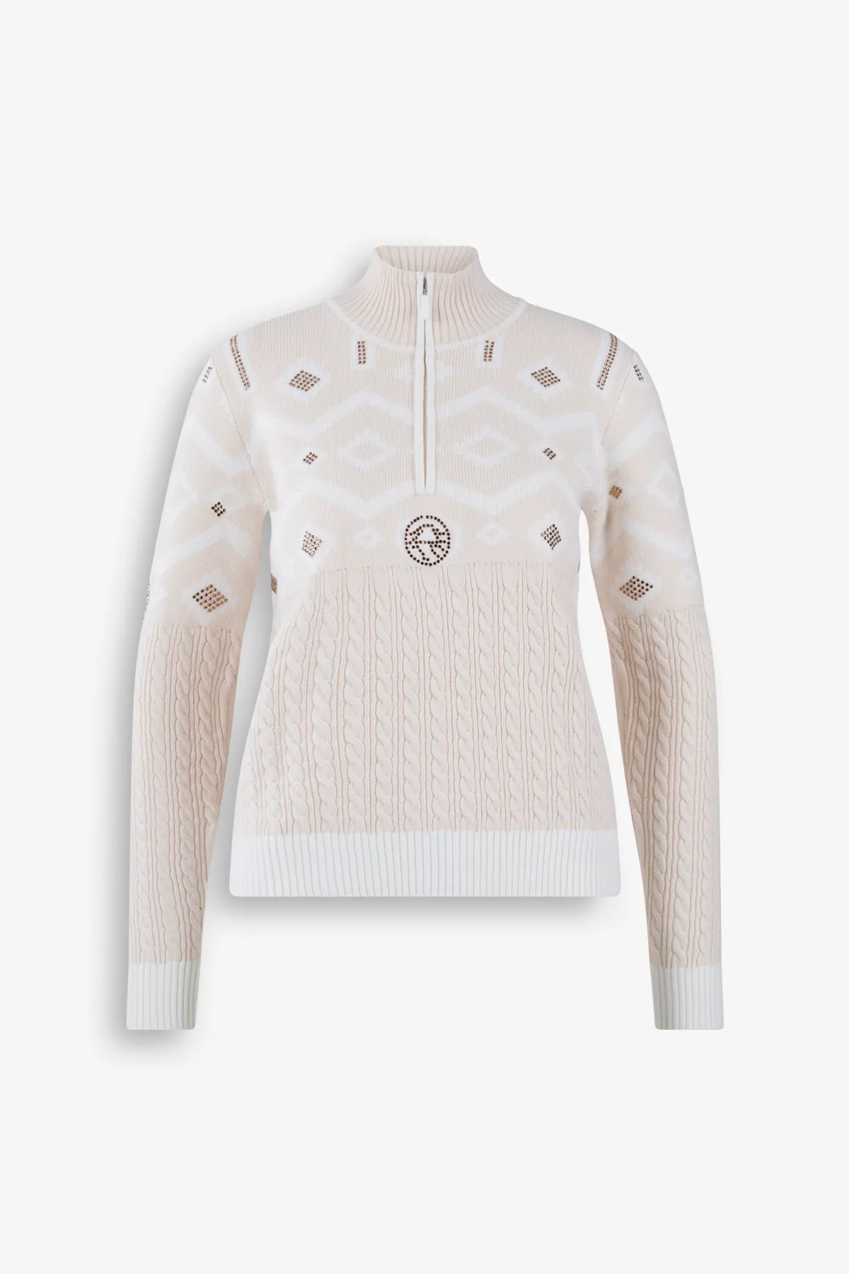 Pullover in Jacquard-Zopfmuster Strick 01