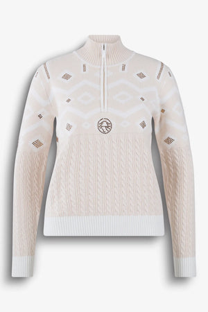 Pullover in Jacquard-Zopfmuster Strick 01