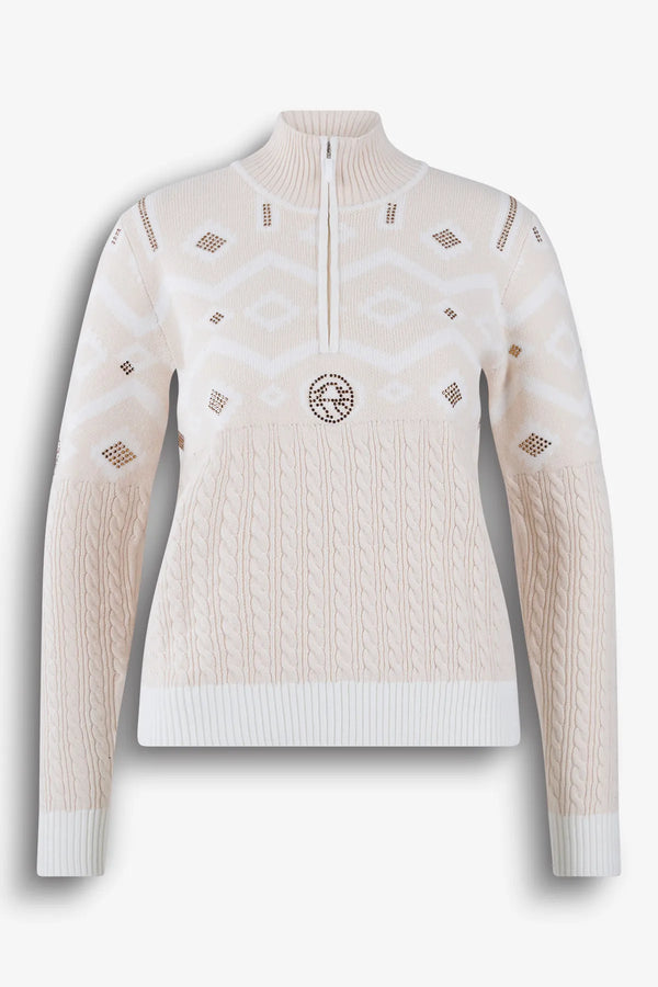 Pullover in Jacquard-Zopfmuster Strick 01