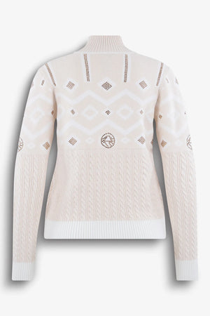 Pullover in Jacquard-Zopfmuster Strick 02