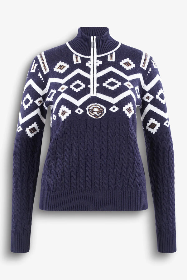 Pullover in Jacquard-Zopfmuster Strick 01