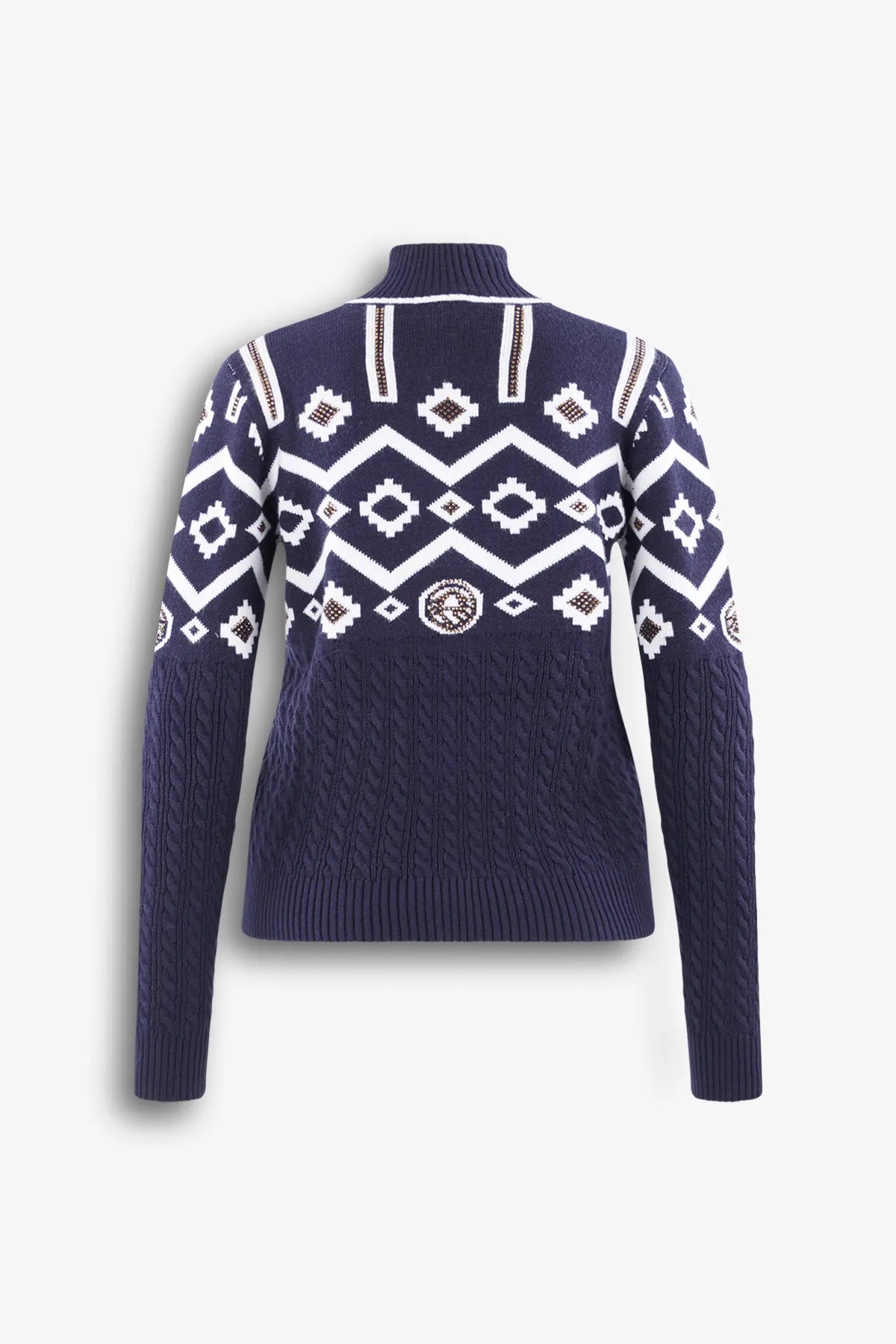 Pullover in Jacquard-Zopfmuster Strick 02