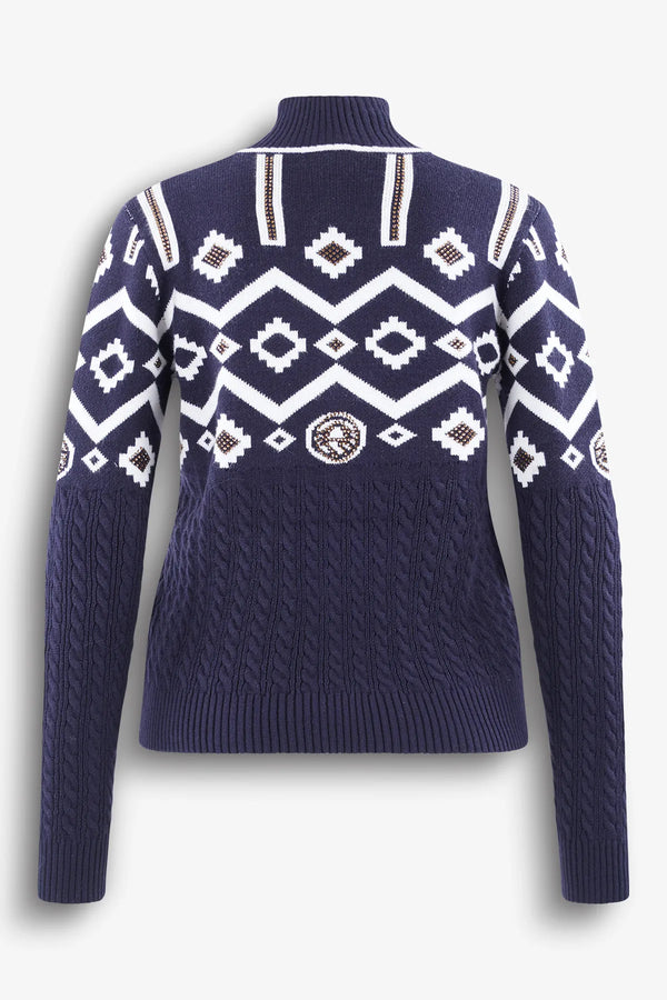 Pullover in Jacquard-Zopfmuster Strick 02