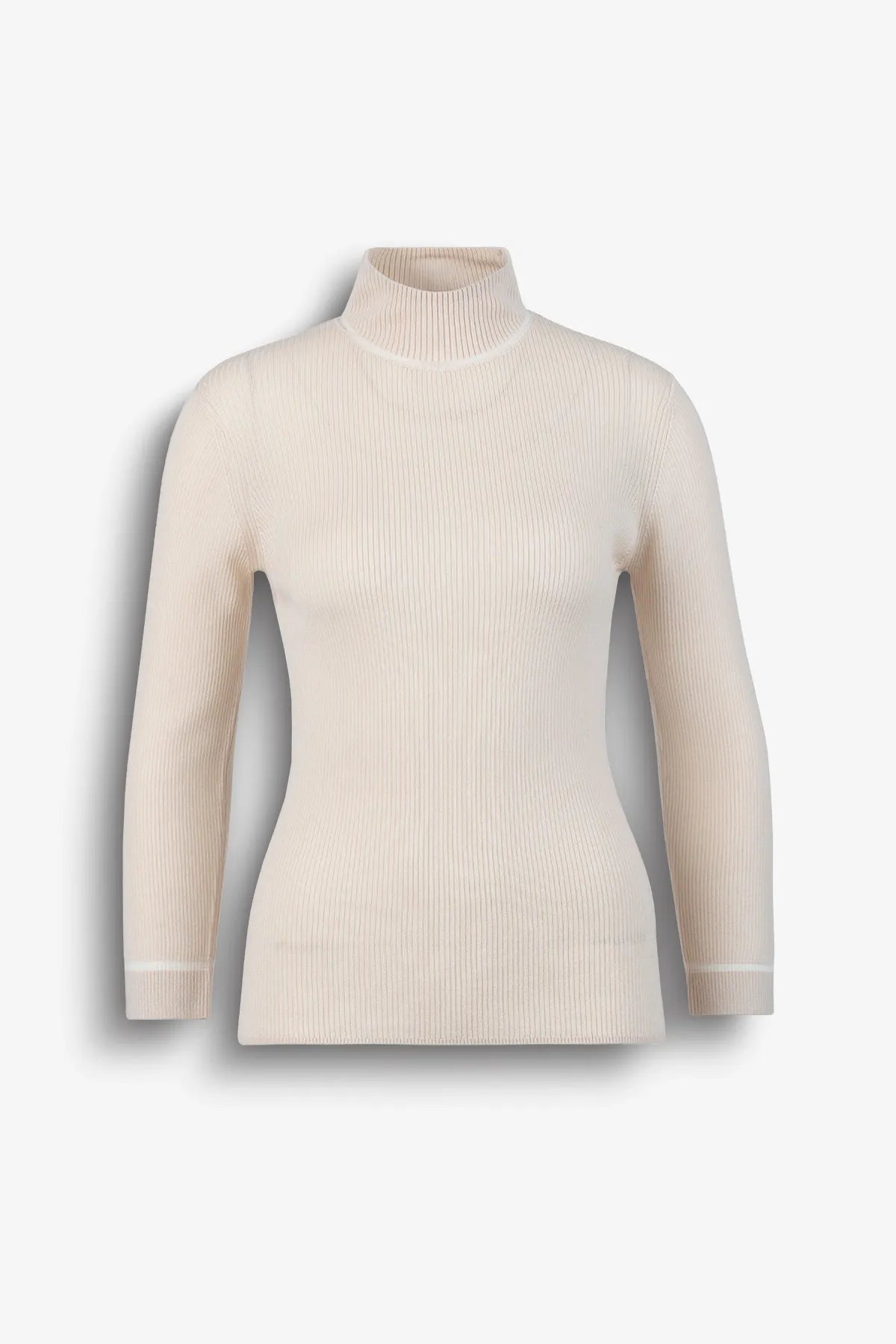 Turtleneck-Pullover in Rippenstrick 01