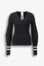 V-Ausschnitt-Pullover mit Kontraststreif 01