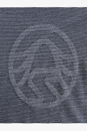 Rundhalspullover mit Streifenoptik 08