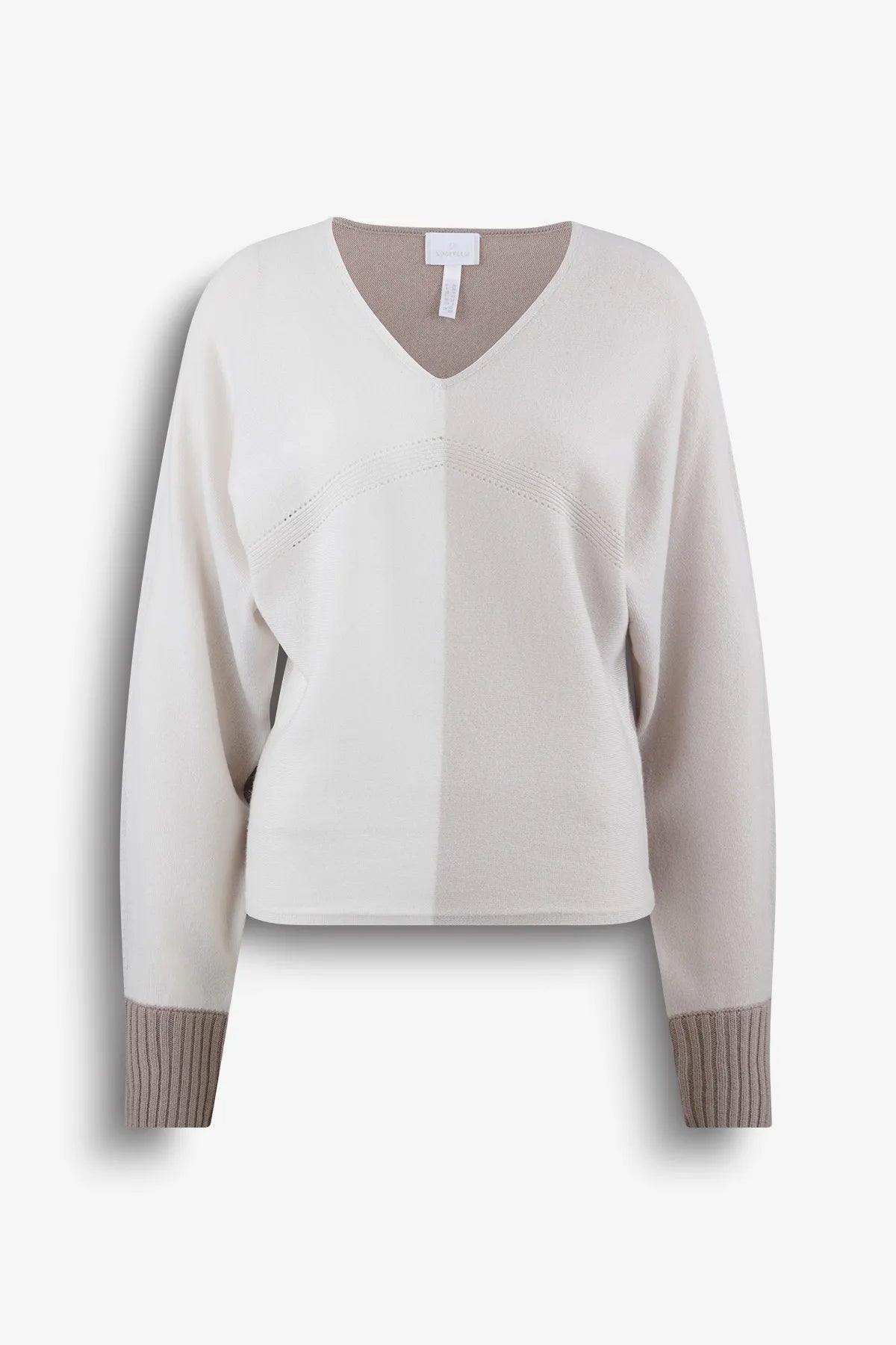 Pullover mit lässiger Colourblock-Optik 01