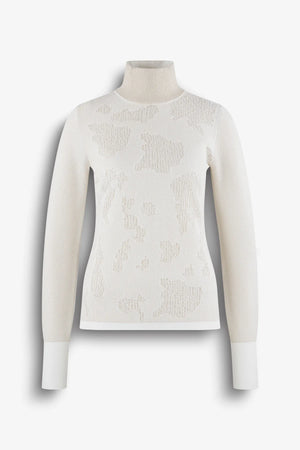 Pullover mit floralem Lurex-Jacquard 01