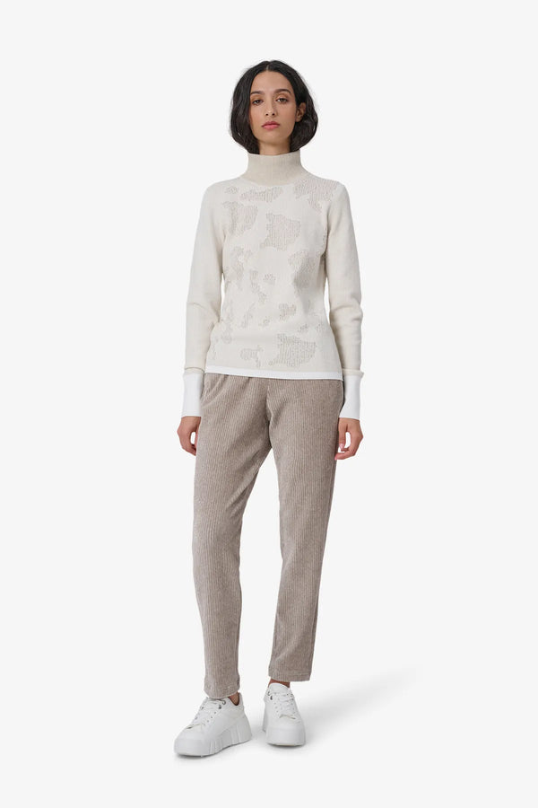 Pullover mit floralem Lurex-Jacquard 03
