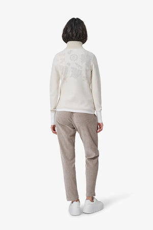 Pullover mit floralem Lurex-Jacquard 05