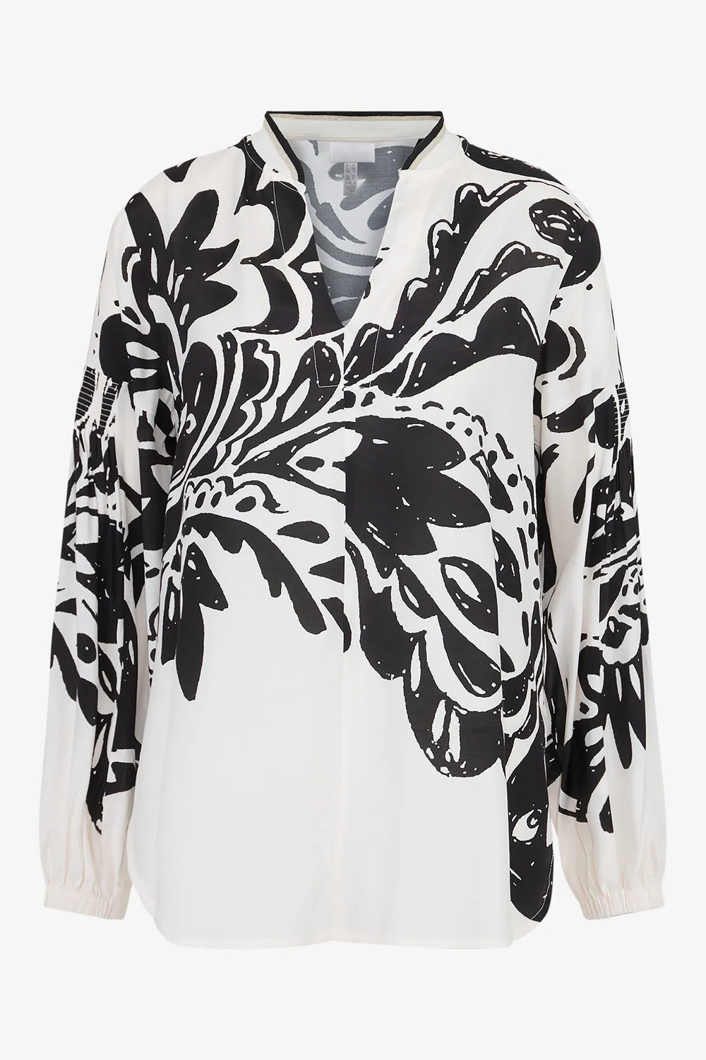 Longbluse mit V-Ausschnitt 01