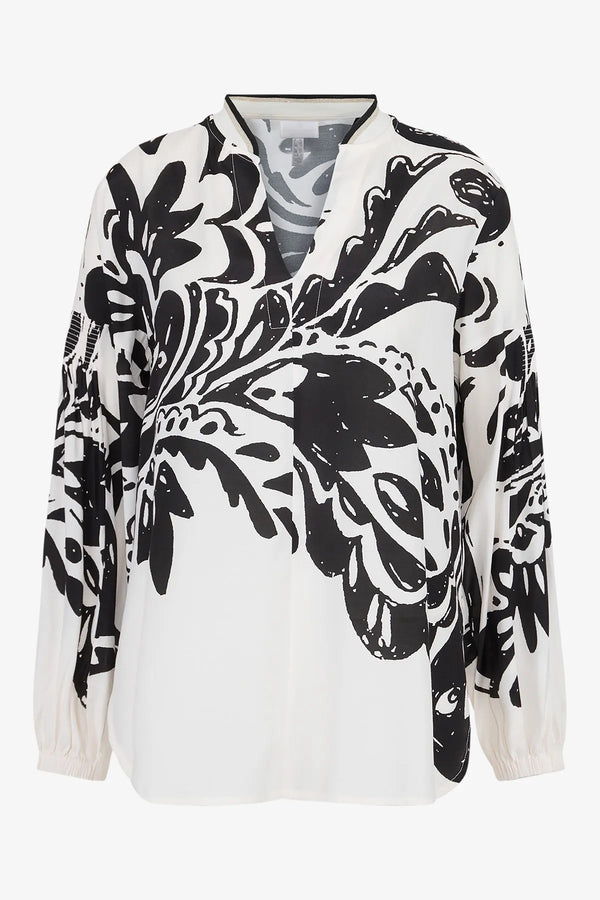 Longbluse mit V-Ausschnitt 01