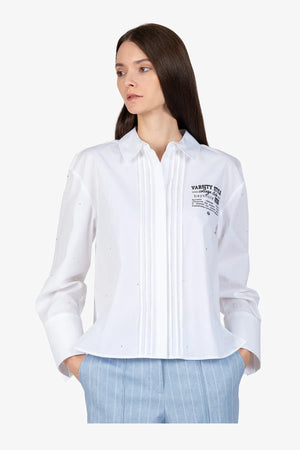 Bluse mit Hemdblusenkragen 05