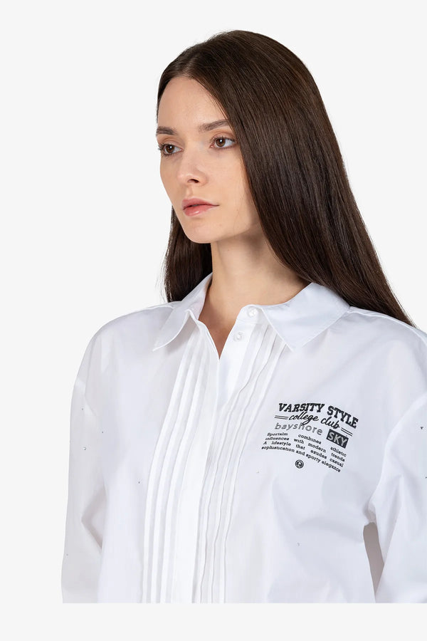 Bluse mit Hemdblusenkragen 07