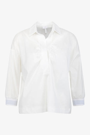Kurze Bluse mit Hemdblusenkragen 01