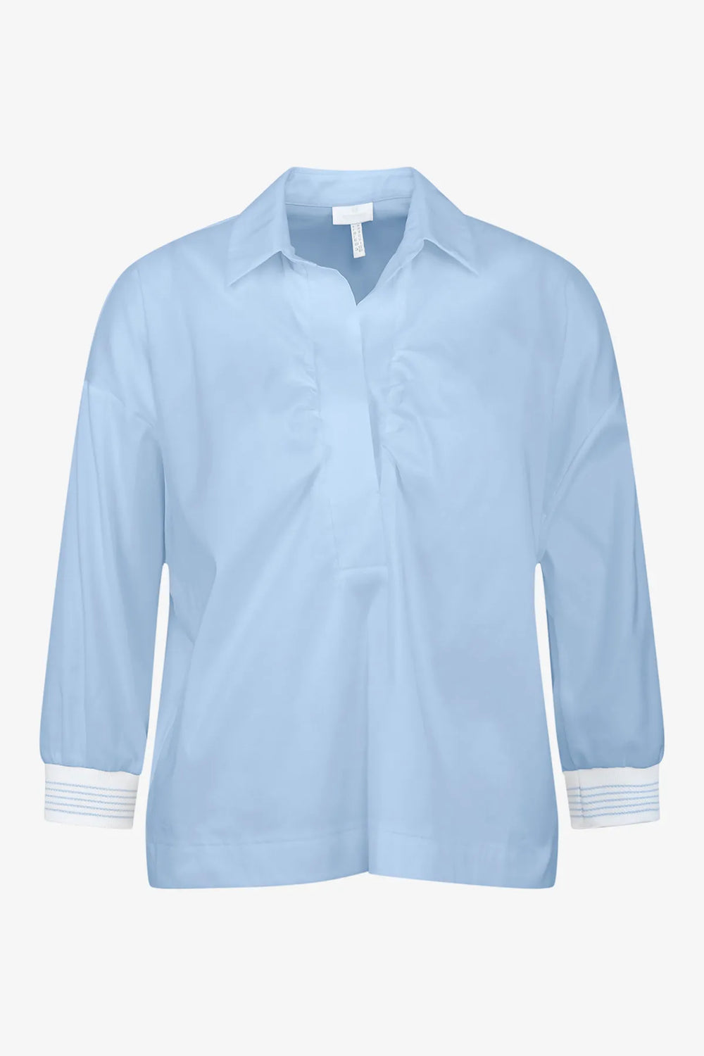 Kurze Bluse mit Hemdblusenkragen 01