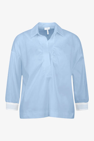 Kurze Bluse mit Hemdblusenkragen 01
