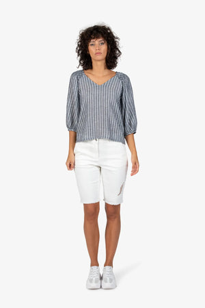 Bluse mit V-Ausschnitt 02