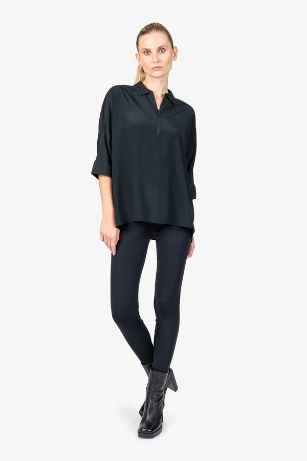 Bluse mit Fledermaus-Ärmel 02