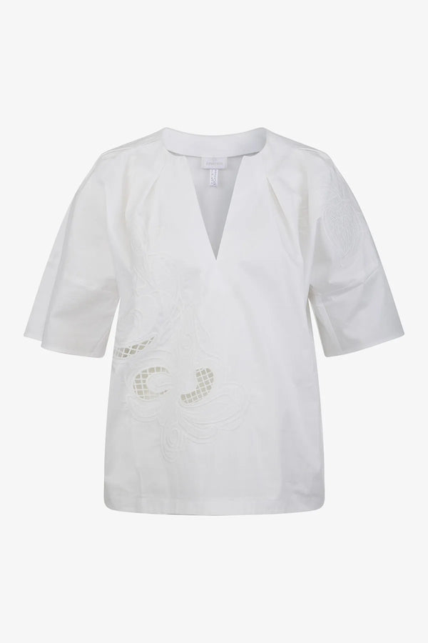 Bluse mit V-Ausschnitt 01