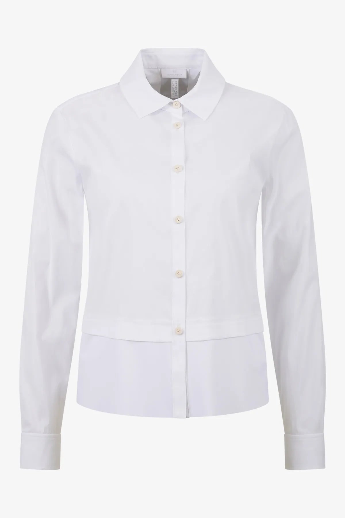 Schlichte Bluse aus Materialmix 01