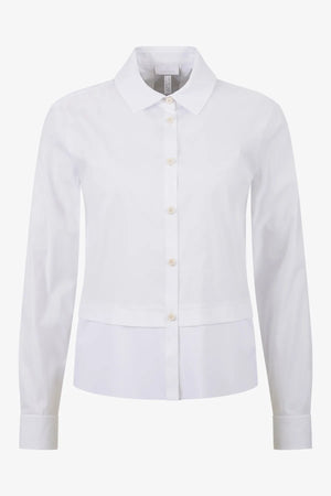 Schlichte Bluse aus Materialmix 01